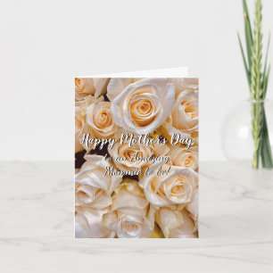 Elegant Floral White Roses Moeder om zwanger te zi Kaart