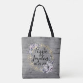 Elegant Floral Wreath Rustic Tas (Achterkant)