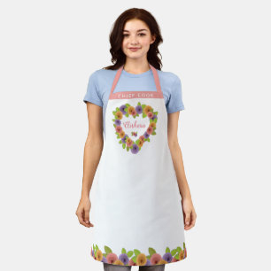 Elegant Floral Wreator met Rozen van pasta Schort