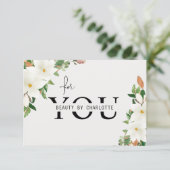 Elegant Floral Zakelijk Cadeaubon (Staand voorkant)