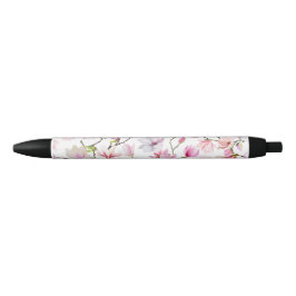 elegant floral zwarte inkt pen