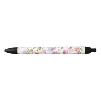 elegant floral zwarte inkt pen