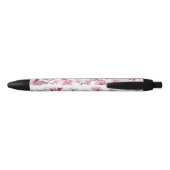 elegant floral zwarte inkt pen (Achterkant)