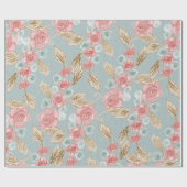 Elegant  florale cadeaupapier (Vlak)