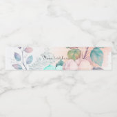 Elegant florale groen water Etiket fles (Enkel label)