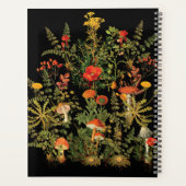 Élégant Florales Noires Botaniques Carnet d'automn (Dos)