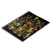 Élégant Florales Noires Botaniques Carnet d'automn (Côté gauche)