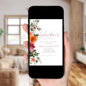 Elegant Florals Galentines Party Kaart