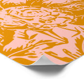 Elegant  Florals in Blush en Gold Poster (Hoek)