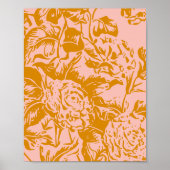 Elegant  Florals in Blush en Gold Poster (Voorkant)