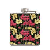 Elegant floreel patroon 2 heupfles (Achterkant)