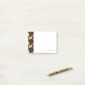 Elegant floreel patroon 2 post-it® notes (Op bureau)