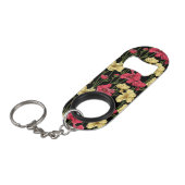 Elegant floreel patroon 2 sleutelhanger flessenopener (Voorkant Gekanteld)