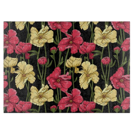 Elegant floreel patroon 2 snijplank (Voorkant)