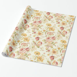 Elegant floreel patroon cadeaupapier