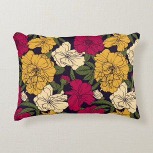 Elegant floreel patroon decoratief kussen