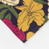 Elegant floreel patroon fleece deken (Hoek)
