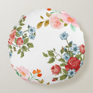 Elegant floreel patroon rond kussen