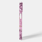 Elegant floreus Paars roze goudmonogram Case-Mate iPhone Case (Achterkant / Rechts)
