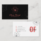 Elegant Florist Visitekaartje (Voorkant / Achterkant)