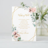 Élégant flou | Carte Mariage Wishing Well (Debout devant)