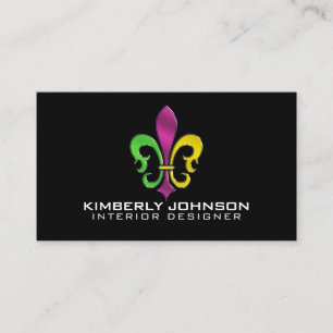 Elegant Flour De Lis Design Visitekaartje