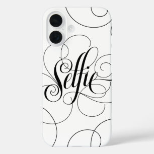 Elegant Flourged Lettering Selfie Calligrafie iPhone 16 Hoesje