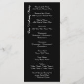Elegant Flourish Black and White Wedding Programs Programma (Achterkant)