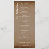 Elegant Flourish Brown Fall Wedding Programs Programma (Achterkant)