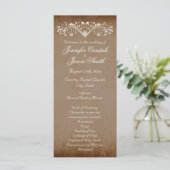 Elegant Flourish Brown Fall Wedding Programs Programma (Staand voorkant)
