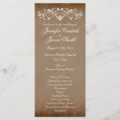 Elegant Flourish Brown Fall Wedding Programs Programma (Voorkant)