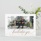 Élégant Flourish Formal Script Carte photo de vaca (Debout devant)