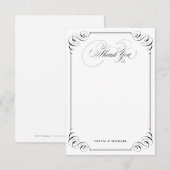 Elegant flourish kalligraphy bedankt (Voorkant / Achterkant)