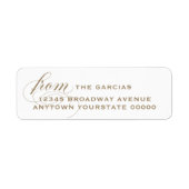Elegant Flourish Script Return Address Label (Voorkant)