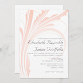Elegant Flourish Wedding Invitations Kaart (Voorkant / Achterkant)