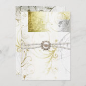 Élégant Flouritures Répétition Dîner Invitation (Devant / Derrière)