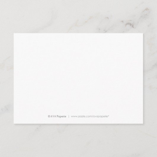 Elegant floury calligraphy bruiloft insert informatiekaartje (Achterkant)