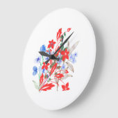 Elegant Flower and Leaves Artwork | Minimal  Grote Klok (Hoek)