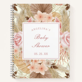 Elegant Flower Baby shower Cadeauslist Notitieboek