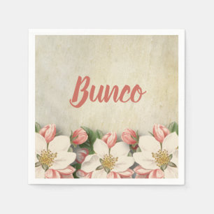 Elegant  Flower Bunco Party Servet