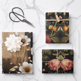 Elegant Flower Design inpakpapier