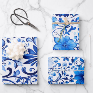 Elegant Flower Design inpakpapier Vel