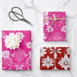 Elegant Flower Design inpakpapier Vel