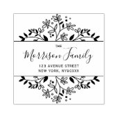 Elegant Flower lijst scriptadres Rubberstempel (Afrduk)