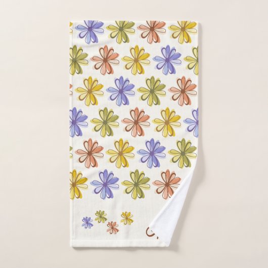 Elegant Flower Pattern Bad Handdoek (Handdoek)