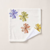 Elegant Flower Pattern Bad Handdoek (Wasdoekje)