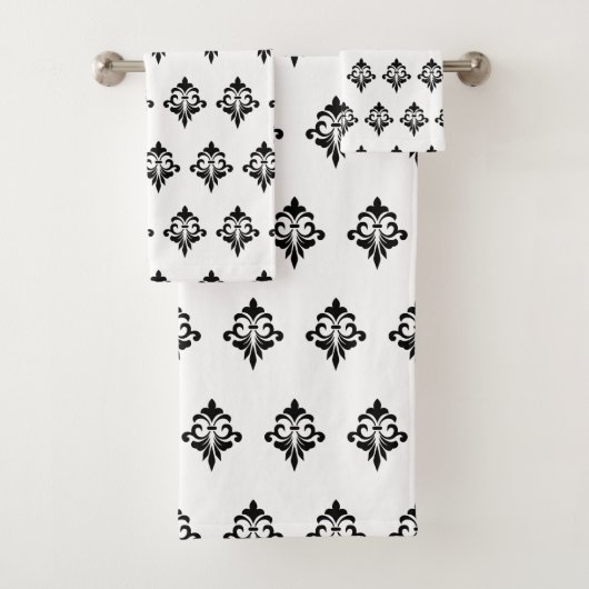Elegant Flower Pattern in Black and White (En situation)