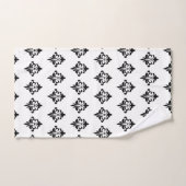 Elegant Flower Pattern in Black and White Bad Handdoek (Handdoek)