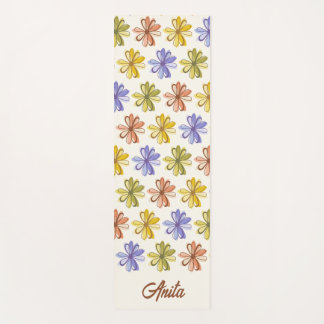 Elegant Flower Pattern Yogamat