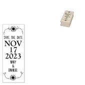 Elegant Flower Save the Date Wedding Rubberstempel (Gestempeld)